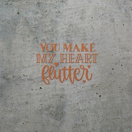 Decal Stickers of You Make My Heart (Nut Brown) (Set of 2) Premium Waterproof Decal Stickers for Laptop Phone Accessory Helmet Car Window Mug Tuber Cup Door Wall - BICVER1c66021NB0124