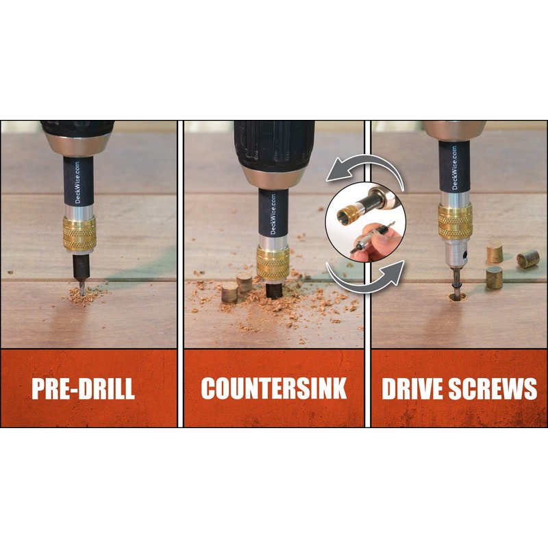 DeckWise Drill & Drive Tool for Pre-Drilling, Countersinking & Driving