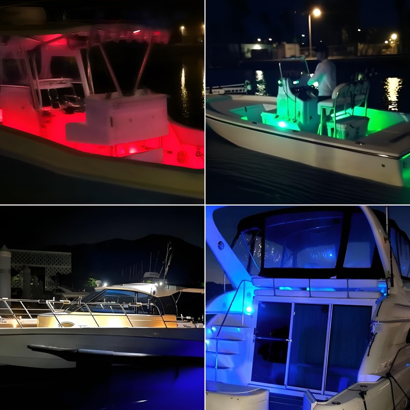 UCINNOVATE 8x LED Round Boat Lights, Navigation Light, Courtesy Lights,
