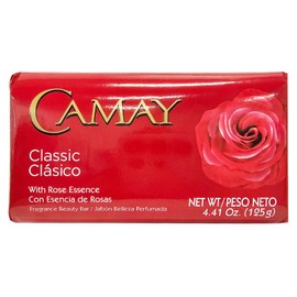 Camay Classic Bar Soap, Rose Essence, 8-Pack of 4.41 Oz Each Soap, 8 Bar Soaps.