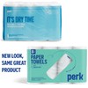 Perk Choose-A-Size Paper Towels, 2-Ply, 116 Sheets/Roll, 8 Rolls Pack