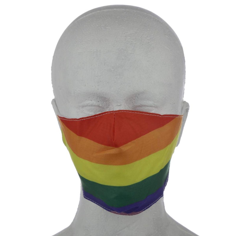 Puckator Re-Usable Washable Adult Face Coverings Masks Breathable (Rainbow)
