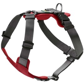 HUNTER AALBORG MIXED Dog Harness, M-L, Red/Grey
