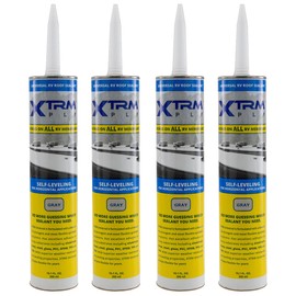 RecPro Gray Self-Leveling RV Sealant 10.1 oz | RV Roof Sealant (4)