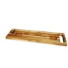 EcoDecors Eleganto 30" Live Edge Solid Teak Bath Caddy Tray
