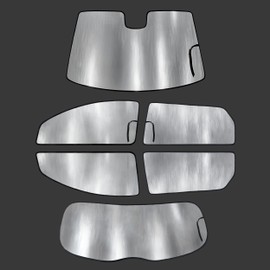 Custom Fit Full Set Windshield Sun Shade for 2010 2011 2012 2013 2014 2015 2016 2017 2018 2019 2020 2021 2022 2023 2024 Dodge RAM 2500 3500 (Crew/Mega Cab ONLY), UV Reflector Privacy Insulated