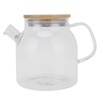 Transparent Glass Tea Pot 600ml Large Capacity Heat Resistant Water