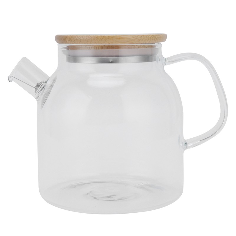 Transparent Glass Tea Pot 600ml Large Capacity Heat Resistant Water