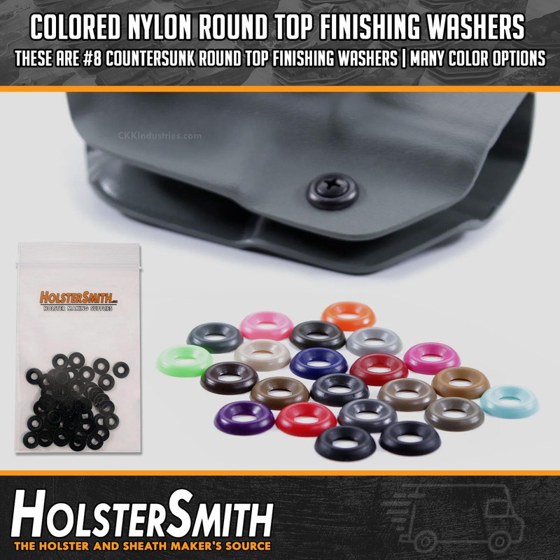 Colored Nylon Finishing Washers - (Blizzard White) - (50 Pack)