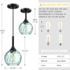 Doraimy Lighting 6.3" Hammer Green Glass Pendant Light 3 Pack