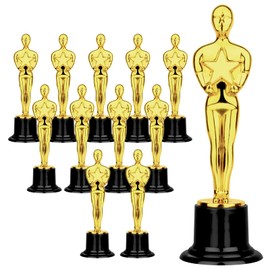 Pack of 12 Golden Trophy Gold-Coloured Figure Party Trophies Kids Trophy Children Mini Trophy Trophy Trophies Children's Birthday Party for Birthday Champions Award Ceremony Sports