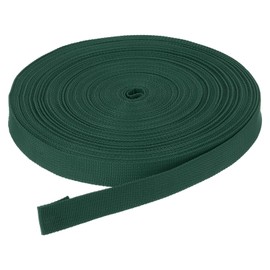 DMiotech 10 Yard x 1 Inch Width Nylon Webbing Strap Poly Flat Webbing Strapping for DIY Craft Backpack Strapping, Sewing, Outdoor Gear Repair, Dark Green