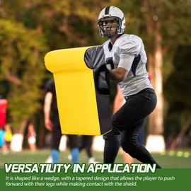 Seenelling Wedged Football Tackle Shield Tackling Shield Football Blocking Pad Rugby Wedged Dummy Kick Shield Football Training Equipment for Football Tackling Practice Drills