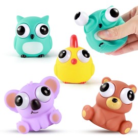 Animal Stress Toy, Pack of 4 Funny Anti-Stress Toy, Anti-Stress Toy Children, Fidget Toys, Squeeze Toy for Adults and Children, Gift Children's Birthday Party Favours