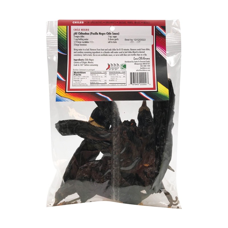 LOS CHILEROS Negro Chile Pods, 2 OZ