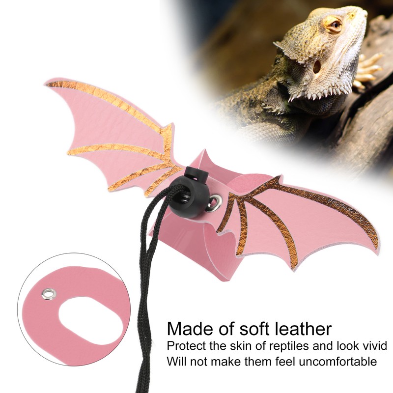 Adjustable Lizard Leash Bearded Dragon Harness Soft for Reptiles Small