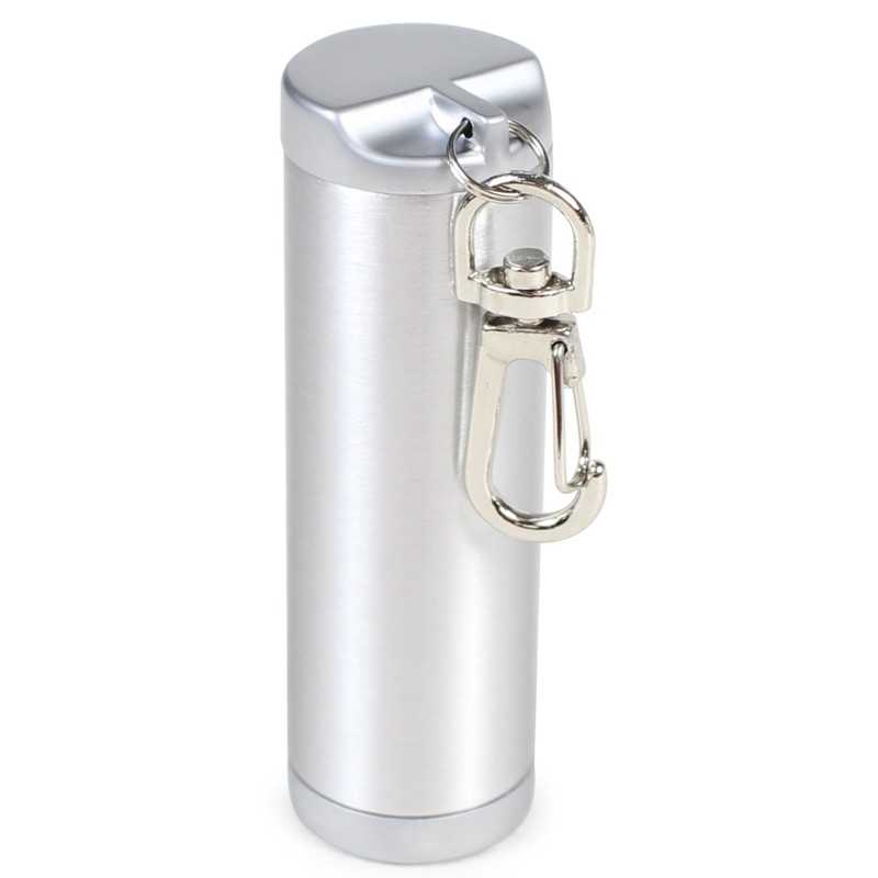P's GEAR Portable Ashtray - Ash Cylinder Slim Silver Satin