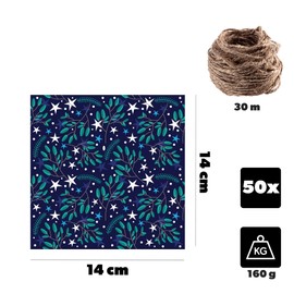 KADAX Preserving Jar Doilies, 50 Pieces Decorative Doilies with Jute Cord for Jam Jars, Paper Jam Doilies (Stars)