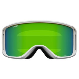 Giro Sagen Ski Goggles - Snowboard Goggles for Men, Women and Youth - White Wordmark Strap with Loden Green/Yellow Lenses