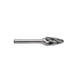 YUFUTOL Carbide Burr - SF5-NF Aluma-Cut Carbide Rotary Burr Bits File for Aluminum 1/4 Inch Shank Die Grinders, 1/2 Inch Head Diameter, 1 inch Flute length, Tree Shape Radius End, 1pcs