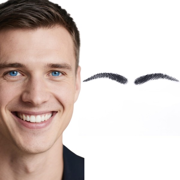 Fake Eyebrows, One Pair False Eyebrows Natural Invisible Realistic 100%