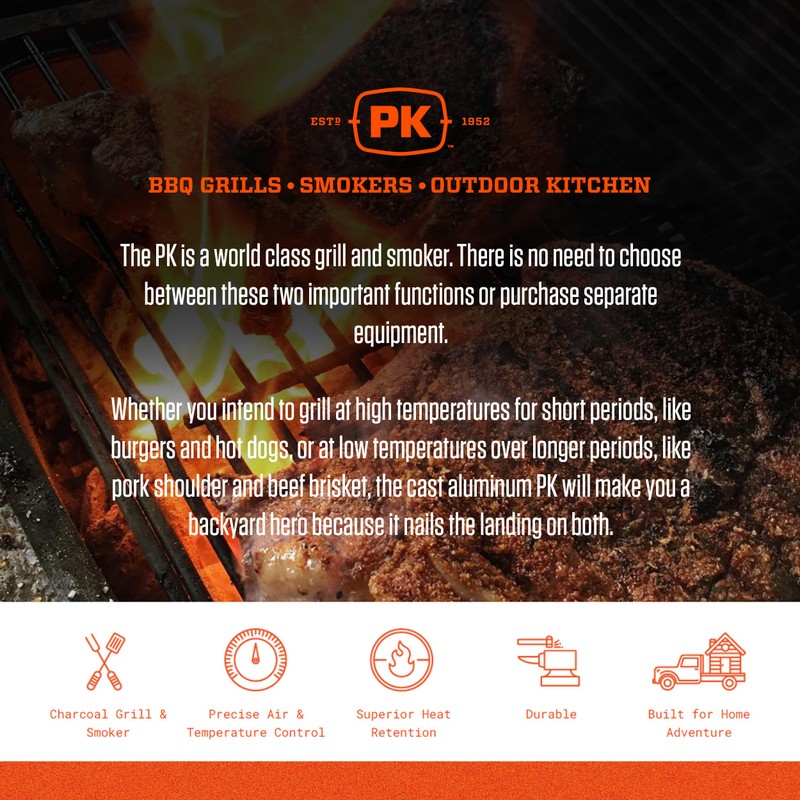 PK Grills Charcoal Basket Tray for Barbecue, BBQ Grill Accessories,