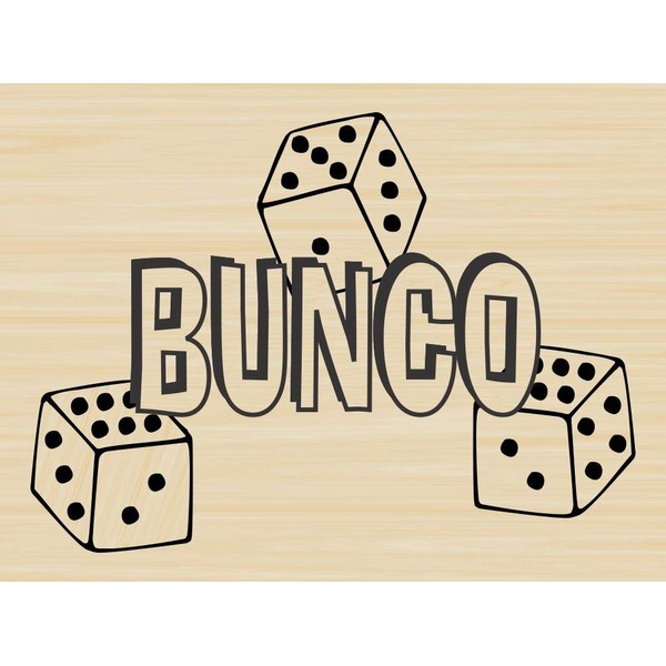 Bunco Dice Game Rubber Stamp by DRS Designs Rubber Stamps