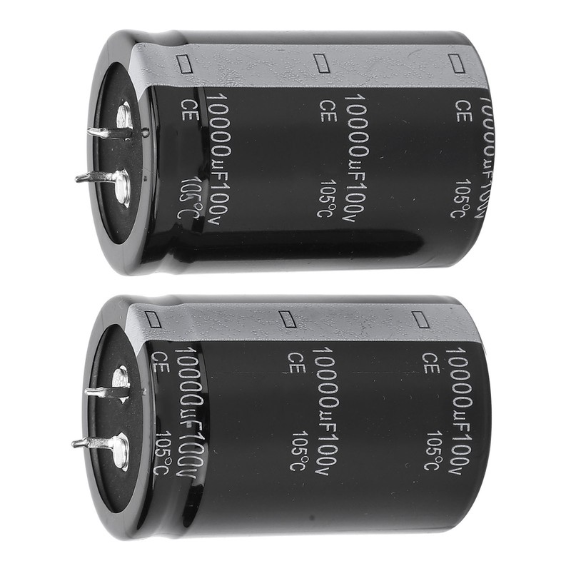 2pcs 10000uF 100V Electrolytic Capacitor 105℃ 35X50mm