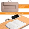 wishacc Portable Bamboo Lap Desk Tray, Natural Wood, Large 21.1