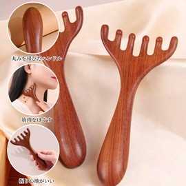 Coollooda Hair Comb, Half Moon Comb, Scalp Massage, Sandwood Comb, Pressure Point Press, Natural Wood, High Quality, Scalp Massage, Meridian Massage, Popular, Unisex, For Face, Neck, Decollete