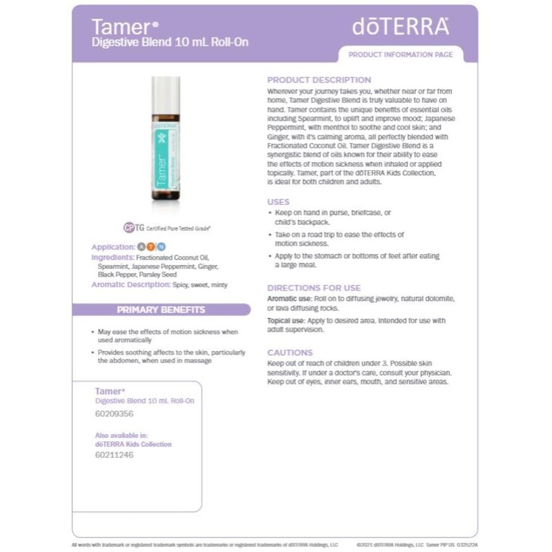 doTERRA Tamer™ Oil - Digestive Blend