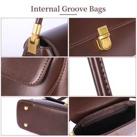 YHANNI Stylish and Versatile Women's Shoulder Bag, Small Shoulder Purse, Going Out Purse,Vintage Shoulder Bag (Brown)