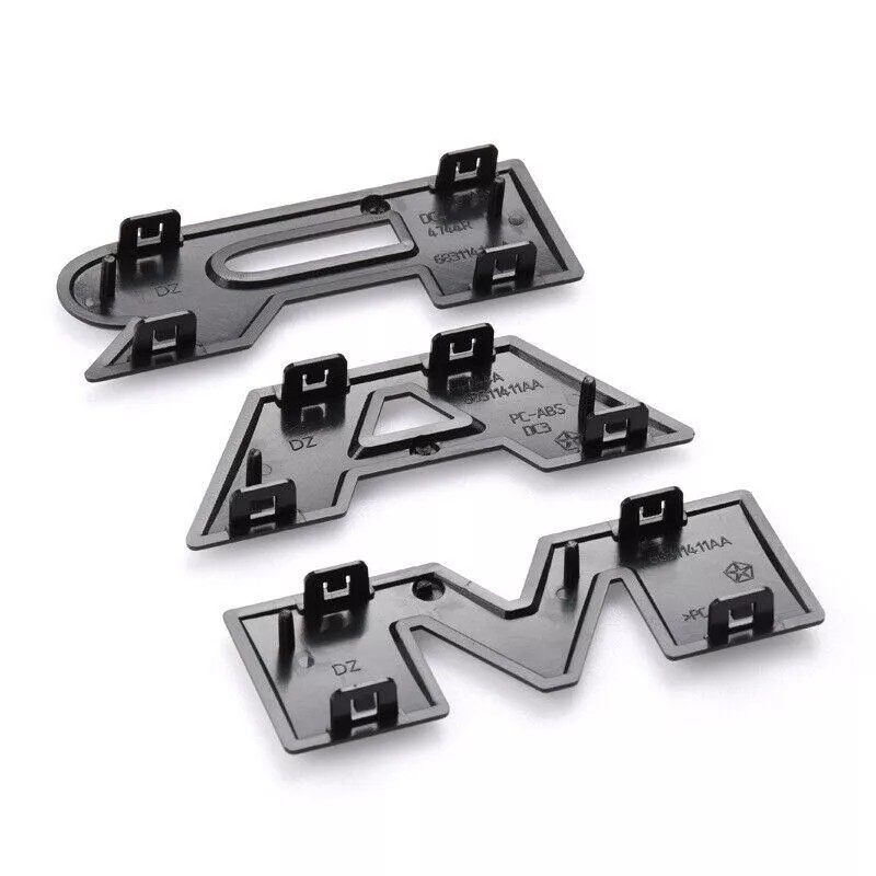 RAM. 2PCS Set Matte Black Front Rear RAM Head Emblem