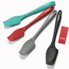 Silicone Mini Spatulas, Curved Small Spatula with Shallow Bowl for