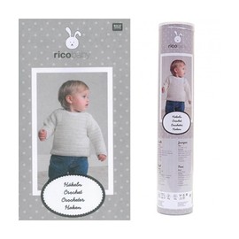 Rico Design Sebra Crochet Set Baby Pullover White