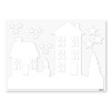 Large Pack Christmas Houses Trees Silhouettes, Window dressing Sticker, Spread