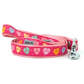 The Worthy Dog Puppy Love Leash for Large Dog - Made of Nylon -5ft Comfortable Strong Dog Leash for Walking Pet Dog Pink Size - Large