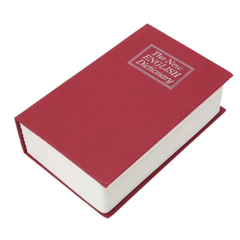 Book Safe Storage Box with Keys Stainless Steel Secret Hidden