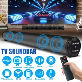 Universal Bluetooth 5.0 Wireless TV Soundbar 4 Speaker Subwoofer for Home Theater & Remote
