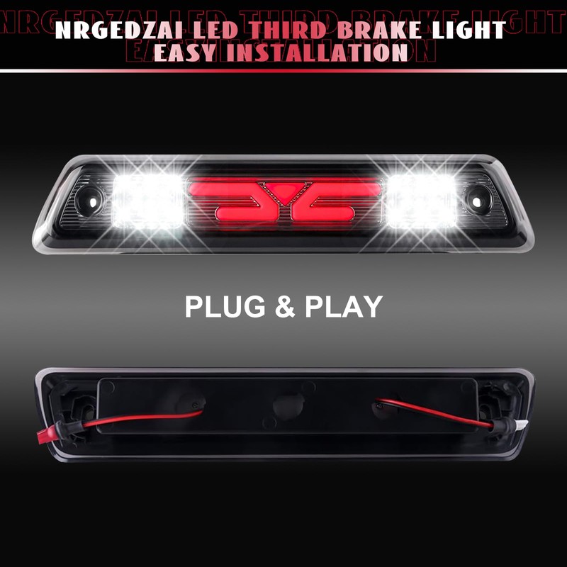 Nrgedzam LED Third Brake Light for Ford F150 Smoked Lens