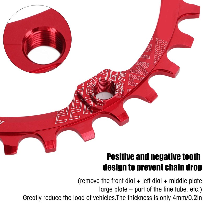 Bicycle Chainring, 30T 104 mm BCD Aluminium Alloy Single Speed