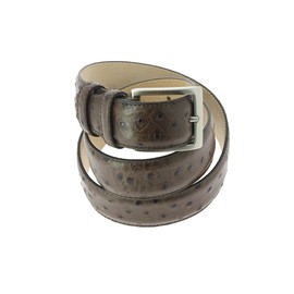 Leather belt brown ostrich print Ostrich - brown - Robert Charles