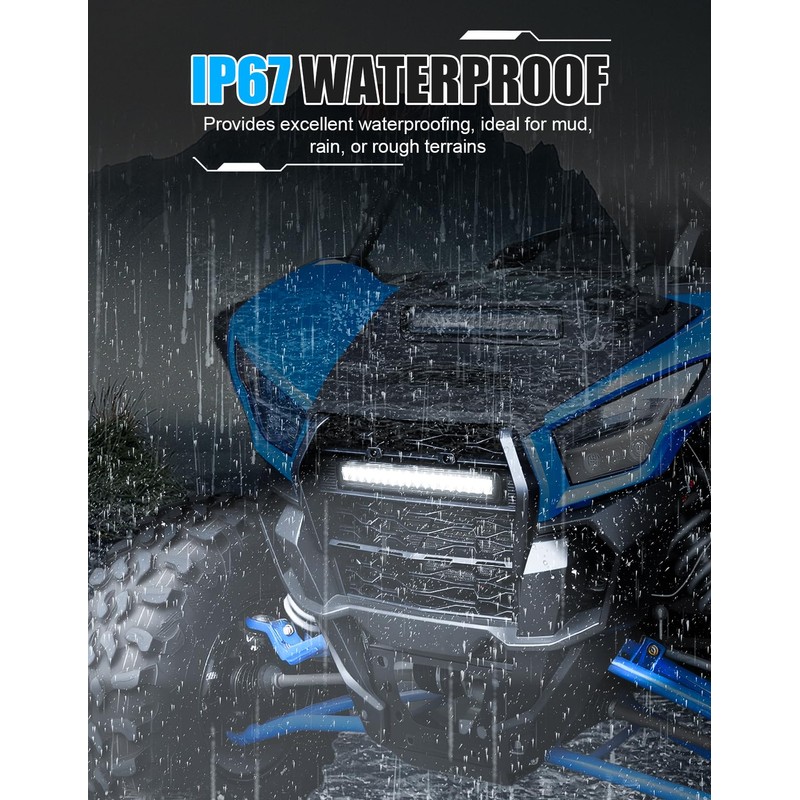 XATVXUTV Front Grille with LED Light Bar for Kawasaki Teryx