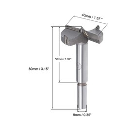 Boxonly Woodworking Hole Opener Drill Bit 40mm Forstner Drill Bits Tungsten Carbide Wood Hole Saw Hinge Drilling Boring Bit Cutter