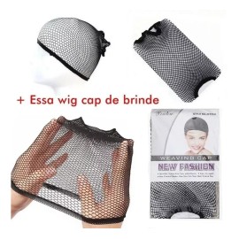 Beautyonline Peluca De Encaje Cabello Humano Natural 25cm Negro + Gorra