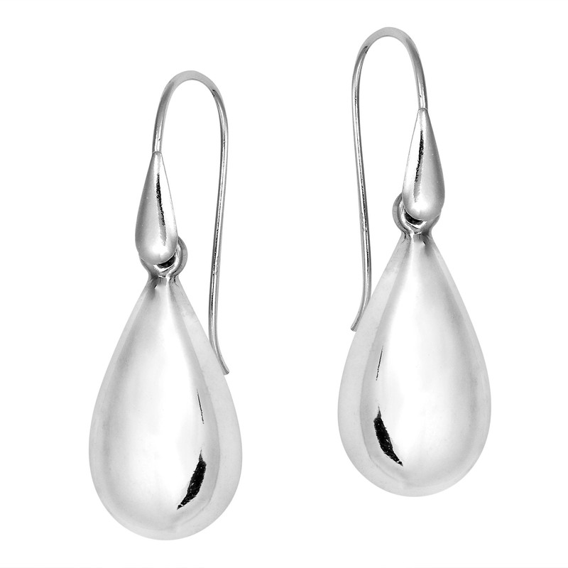 Modern Chic Teardrop .925 Sterling Silver Dangle Earrings