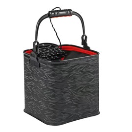 Fishing Bucket,Double Zipper Net Cover Water Bucket Fishing Buckets 6-Meter Water Rope - Stable Wash Basin Fish Protection Bucket, Fish Bait Bucket for Camping, Fishing, Traveling, Gardening