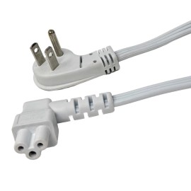 SF Cable 1ft Ultra Low Profile Angle NEMA 5-15P to C5 Right Angle Power Cord ...