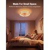 Bladeless Ceiling Fan with Light, 20 Inch Low Profile Flush