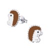 Sterling Silver Hedgehog Earrings 925 Stud